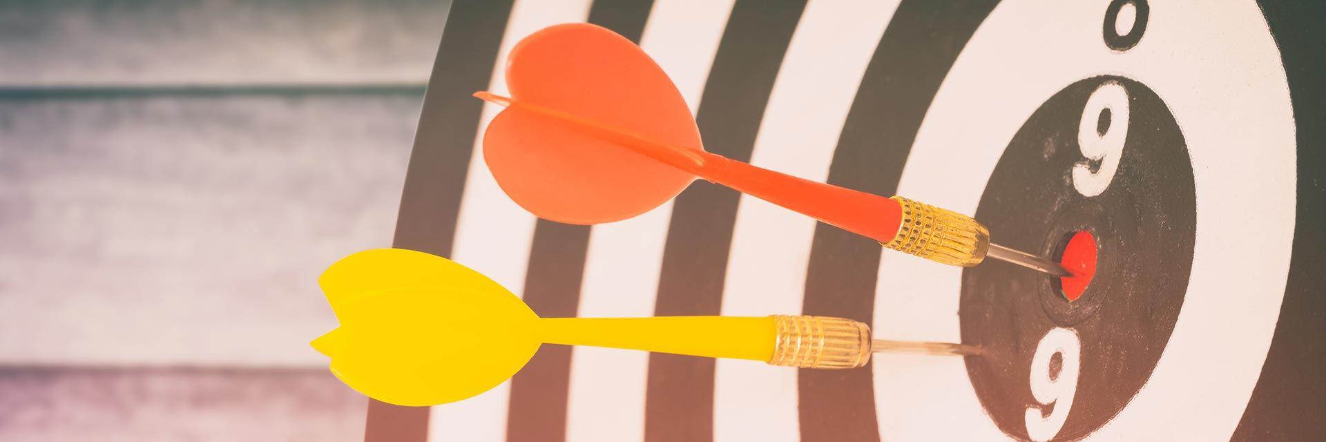 Bild zeigt eine Zielscheibe als Symbol für Weiterbildung die ankommt