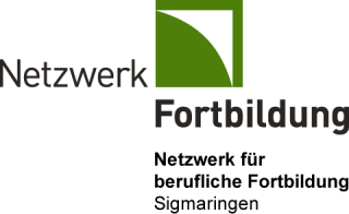 Bild zeigt das Logo und den Claimer Netzwerk für berufliche Fortbildung Sigmaringen