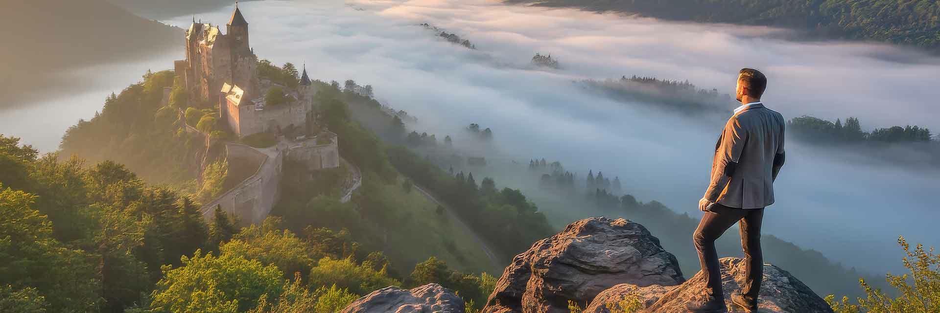 Mensch auf Hügel mit der Frage wie finde ich den passenden Job im Kreis Sigmaringen